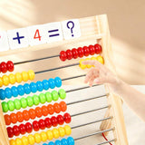Wooden Abacus for Kids – Math Counting Sticks Number and Alphabet Cards Educational Toy