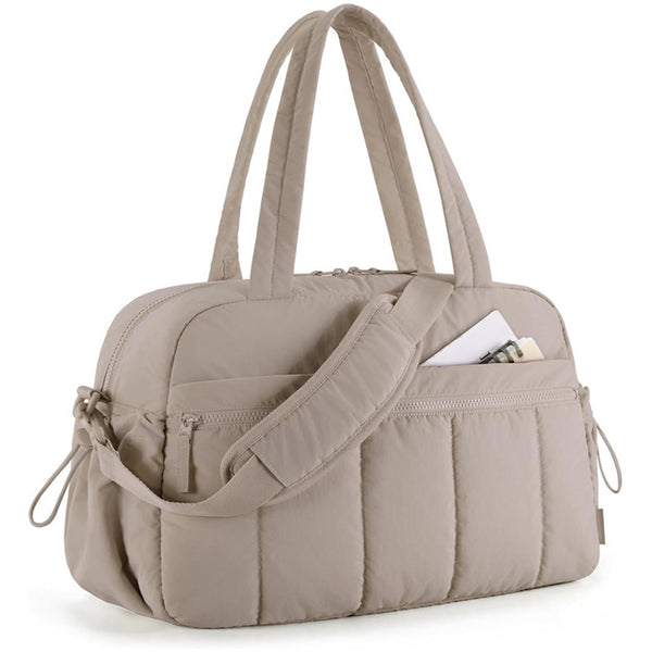 Gym Bag for Women Travel Duffle Bag with Wet Pocket Carry on Weekender Bag Khaki