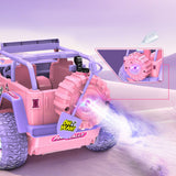 Remote Control Car with Color Lights Stickers Rechargeable Off Road Truck Pink