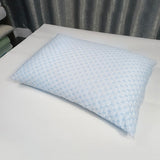 Shredded Memory Foam Pillows for Sleeping with Washable Cooling Cover Blue