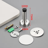 4 PCS No Drilling Door Stops Easy Installation with Strong Adhesive Tapes for Bottom Silver