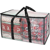 2Pcs 92L Oversized Moving Bag Transparent Christmas Holiday Heavy-Duty Storage Tote