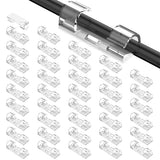 40PCS 5mm Self Adhesive Cable Clips and Cord Holders for Wire Management Clear