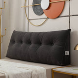 Headboard Pillow Triangle Pillows for Bed Sofa Dorm Room Black