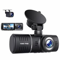 1080P 3- Channel Dash Cam Front and Rear Inside Dash Camera for Cars Loop Recording with 32GB TF Card