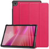 Smart Flip Case Compatible with Lenovo 10.1 Inch Laptop TB311FU 2025 with Stand Rose Red