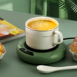 USB Coffee Mug Warmer with Adjustable Temperature Desk Cup Warmer for Office Green