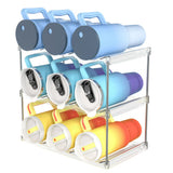 Stackable Clear Storage Rack for Wine Bottles & Cups Medium