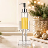 2PCS Christmas Nutcracker Soap Dispenser Clear Pump Bottle Bathroom Kitchen