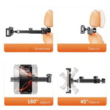 Car Headrest Tablet Holder Back Seat 360 degree Mount for iPad & Phone