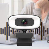 4K Webcam with Ring Light & Tripod – Built-in Mic
