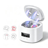 350ml Rechargeable Ultrasonic Cleaner 55kHz with 3 Modes Blue Light White