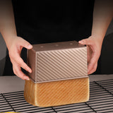 3Pcs Bread Pan with Lids Non-Stick Carbon Steel Pan with Brush and Scraper for Baking