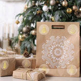 2 Rolls Clear Round Christmas Stickers 1000 Gold Foil