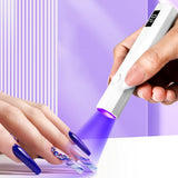 Handheld UV Nail Lamp – Portable Gel Nail Dryer for Home and Salon Use White