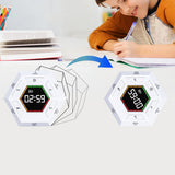 Visual Flip Timer Adjustable Sound Alert Countdown Machine for Office Study Work White
