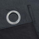 100% Blackout Curtain Panel with Black Liner – Heat & Light Blocking Black