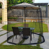 Universal Patio Umbrella Mosquito Net Easy Install Bug Screen for Outdoor