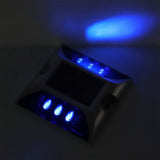 2 PCS Solar Deck Lights for Outdoor Roadway Driveway and Path Marking Blue