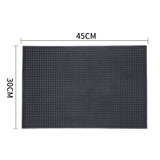 Bar Mat Non Slip Cocktail Mat Drip Mat for Countertops 45x30cm Home Bar Black