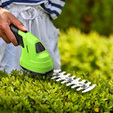 2 in 1 Green Cordless Garden Trimmer for Grass Edging and Pruning