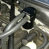Oil Catch Breather Can Kit Universal Petrol Filter with Air Filter and Cleaning Balls Black