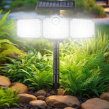3 Head Solar Motion Sensor Light 321 LED for Garden Wall Outdoor
