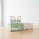 Travel Bottles with Case for Compact & Portable Travel Toiletries Green