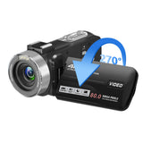 4K Video Camera Camcorder with 18X Digital Zoom and 32GB Memory Card