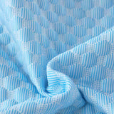 2 PCS 48x74cm Textured Cooling Polyester Pillowcases Blue
