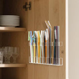 Door Mounted Acrylic Straw Holder Set for Cabinet Door Tumbler Straw Storage Organizer