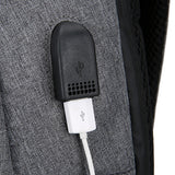 Travel Laptop Backpack with USB Charging Port – Fits 15.6 Inch Laptop School Bag Gray
