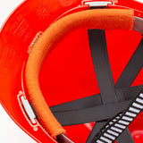 2 PCS Cotton Fire Resistant Foam Hard Hat Sweatbands with Hook and Loop Orange