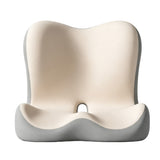 Anti Slip Seat Cushion Ergonomic for Back and Butt Support Car Office Beige