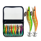 10PCS Glow Squid Jigs Lures Saltwater Cuttlefish Fishing