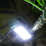 USB Cap Solar Light with 60 LEDs 3 Dimming Modes Easy Installation for Awning Camper Army Green