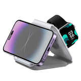 3-in-1 Foldable Magnetic Wireless Charging Base for iPhone Apple Watch & AirPods