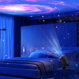 10-in 1Galaxy Projector with White Noise Rotating Starry Sky Bedroom Night Light with Timer Setting Black