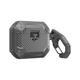 For Airpods Pro2nd Generation Magnetic Switch Case Shockproof Rugged Protective Cover with Keychain Grey