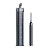 2-in-1 Visual Ear Wax Removal Tool with Ear Scoop Ear Tweezers Ear Cleaning Tool Black