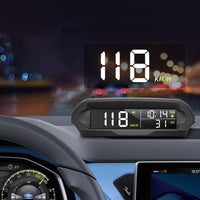 Wireless Car HUD HEAD-UP DISPLAY Universal GPS Solar Panel Digital Speedometer