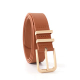 3 PCS Women Belts For Jeans Dresses Pants Ladies Leather Waist Belt with Gold Buckle