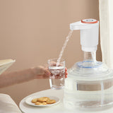 Portable Electric Water Bottle Pump Automatic Dispenser For Home Kitchen - White