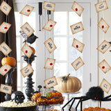 2 PCS Halloween Envelope Hanging Garland for Enchanted Wizard Party Decor
