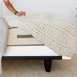 Elastic Box Spring Mattress Foundation Cover Wrap Skirt White