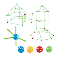121Pcs Kids Construction Fort Building Kit Castles 3D Play House Tent Toy Gift