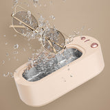 45KHz Ultrasonic Jewelry Cleaning Machine for Jewelry Eyeglasses Rings Pink