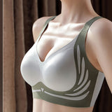 Wireless Push-Up Bra for Women Adjustable Full Coverage Bra Green