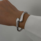 3Pcs Women’s Chunky Bangle Bracelets – Wide Stackable Wrist Cuffs Fashion Jewelry Gift Silver