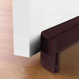 Rubber Door Draft Stopper Under Door Sealer Noise Shield Sound Proof Draft Guard Brown